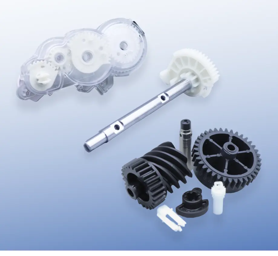 A closeup of precision gears and drivetrains